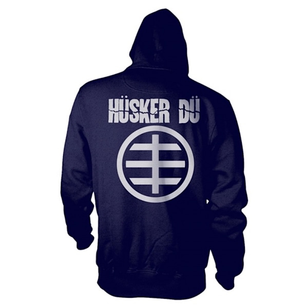 Hüsker Dü Unisex Vuxen Cirkellogotyp Full Zip Hoodie XL Blå Blue XL