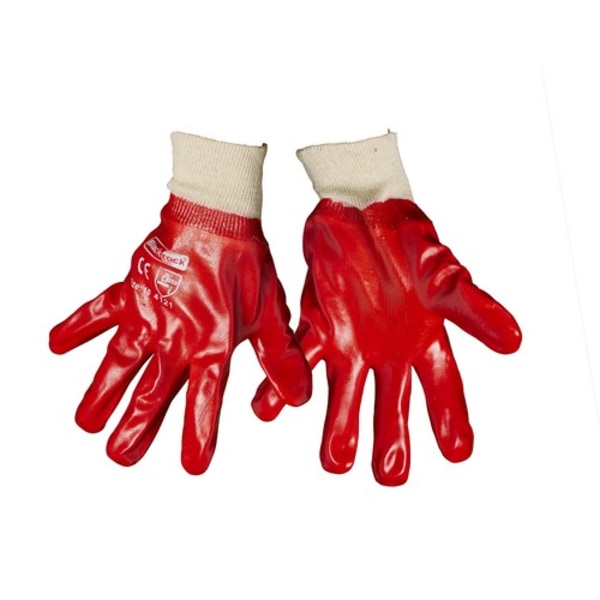 Blackrock herr PVC-handskar med stickad handled, en storlek, röd Red One Size