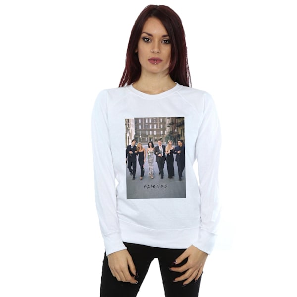 Friends Dam/Damer Champagne Och Blommor Sweatshirt M Vit White M