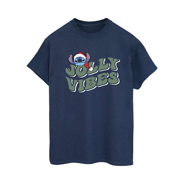 Disney Dam/Kvinnor Lilo & Stitch Jolly Chilling Vibes Bomull Navy Blue 3XL