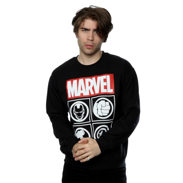 Avengers Mens Icons Sweatshirt S Svart Black S