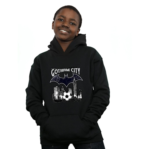 DC Comics Boys Batman Football Gotham City Hoodie 9-11 år Bl Black 9-11 Years