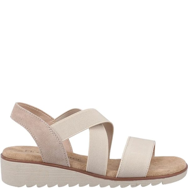 Fleet & Foster Dam/Dam sia Lädersandaler 6 UK Beige Beige 6 UK