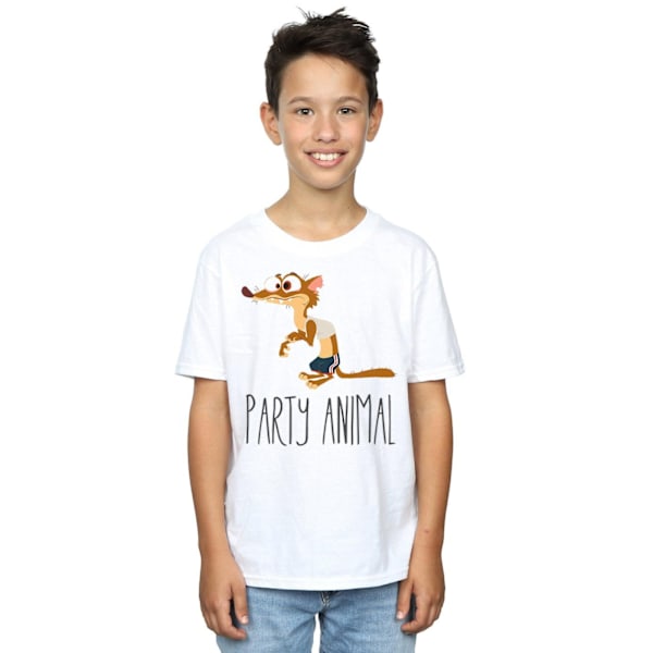 Zootropolis Boys Party Animal Bomull T-shirt 9-11 År Vit White 9-11 Years