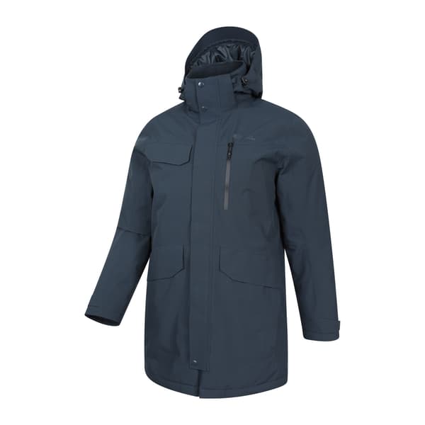 Mountain Warehouse Reid Vattentät Vadderad Jacka Herr M Marinblå Navy M