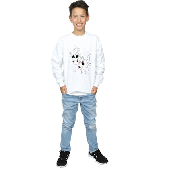 Disney Boys Villains Wicked Women Sweatshirt 7-8 år Vit White 7-8 Years