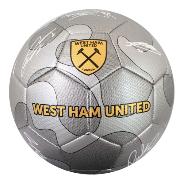 West Ham United FC Signatur Camo Football 5 Silver/Gul/Vit Silver/Yellow/White 5
