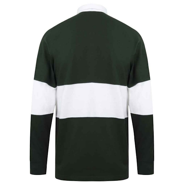 Front Row Unisex Rugbytröja med paneler för vuxna M Flaska/Vit Bottle/White M