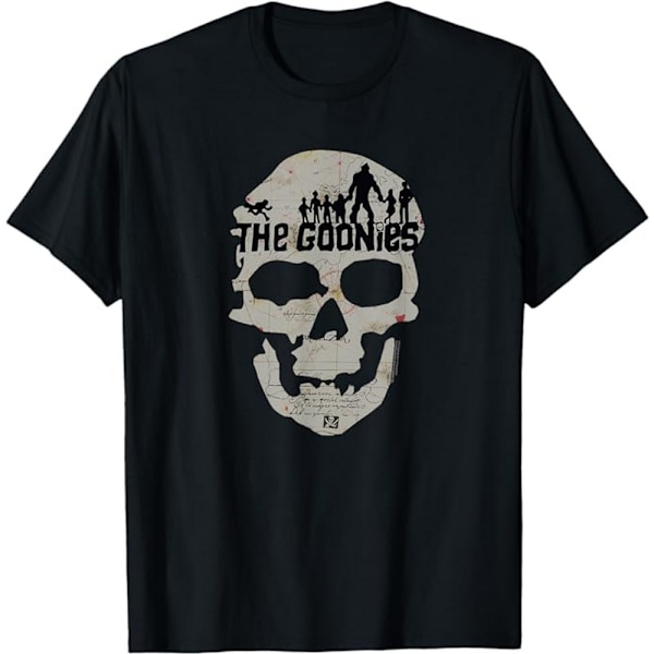 The Goonies Unisex Vuxen Skallekarta T-shirt L Svart Black L