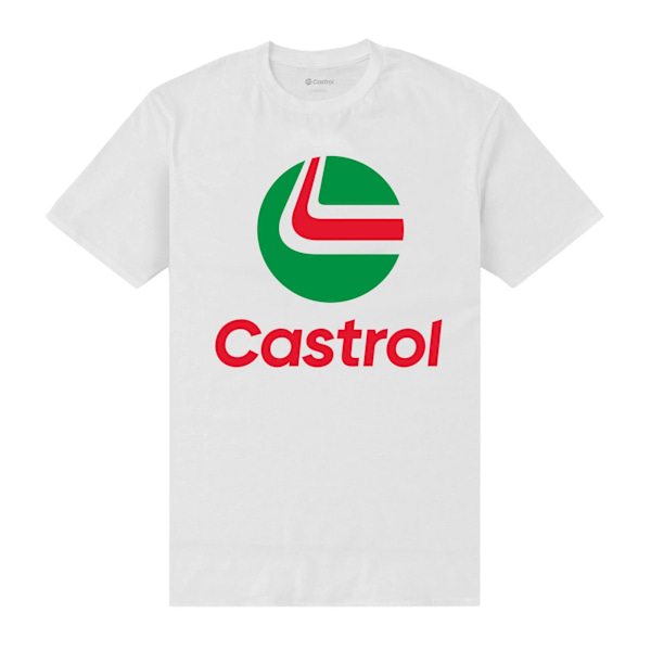 Castrol Unisex Vuxen Logo T-Shirt XXL Vit White XXL