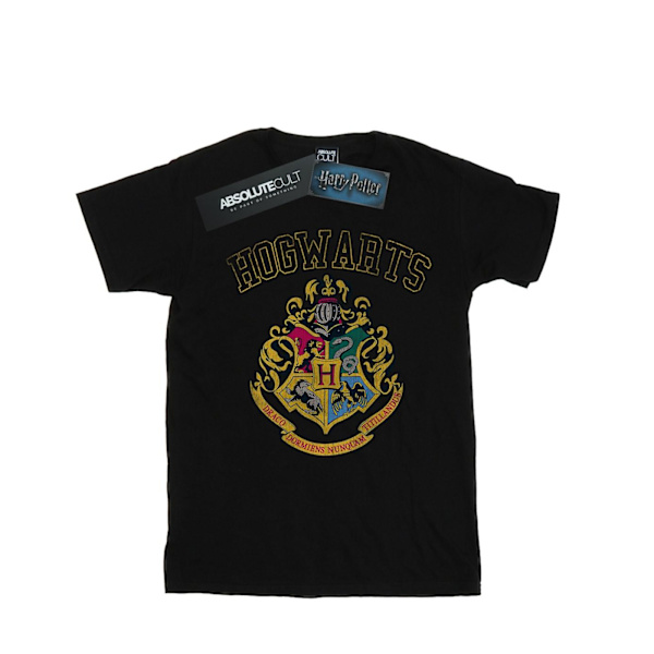 Harry Potter Dam/Damer Varsity Style Crest Bomull Boyfriend Black M