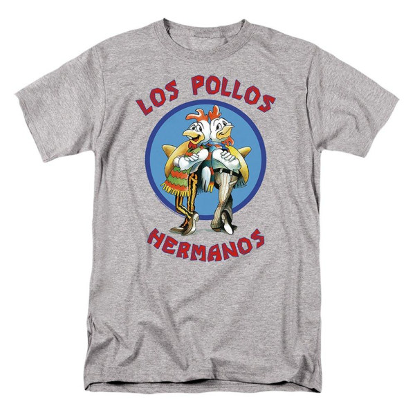 Breaking Bad Mens Los Pollos Emblem Heather T-Shirt XXL Sports Sports Grey XXL