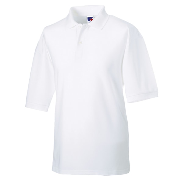 Russell Herr Classic Polycotton Polotröja 5XL Vit White 5XL