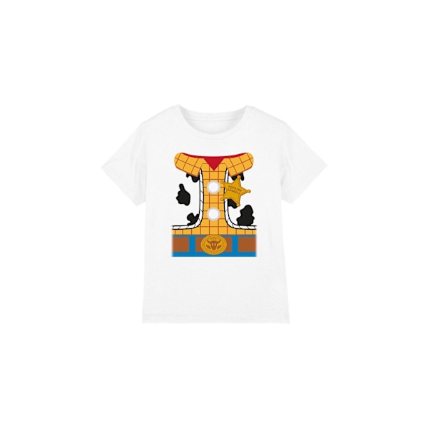 Toy Story Barnkläder/Barn Woody Kostym T-shirt 3-4 År Vit White 3-4 Years