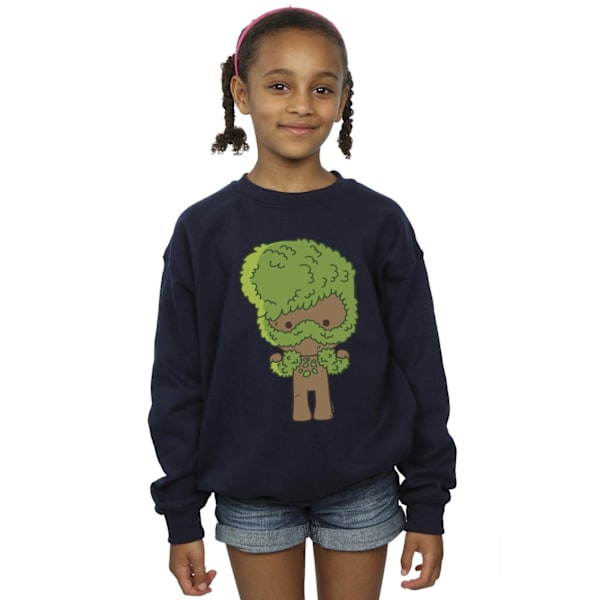 Marvel Girls I Am Groot Chibi Flex Sweatshirt 9-11 år Marinblå B Navy Blue 9-11 Years