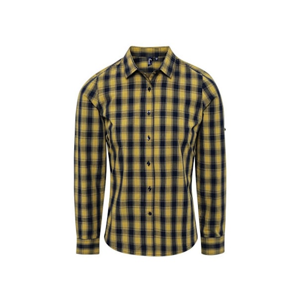 Premier Dam/Kvinnor Mulligan Rutig Långärmad Skjorta M Cam Camel/Navy M