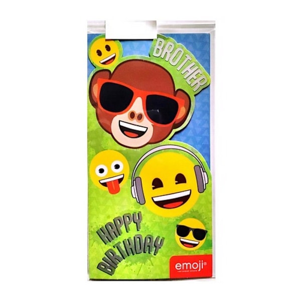 Emoji Brother Grattis på födelsedagen Gratulationskort En storlek Flerfärgad Multicoloured One Size