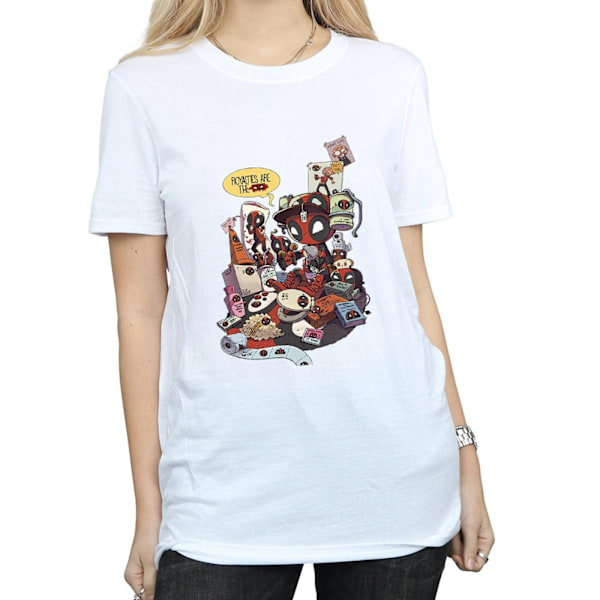 Marvel Dam/Dam Deadpool Merchandise Royalties Bomull Boyf White M