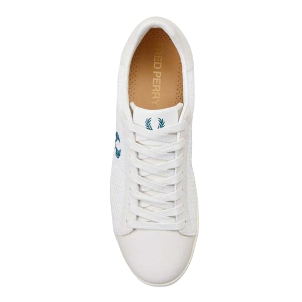 Fred Perry Herr Laurel Wreath Logo Läder Sneakers 8 UK Vit White 8 UK