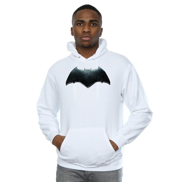 DC Comics Justice League Movie Batman Emblem Hoodie L Vit White L