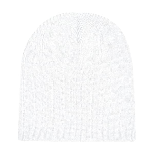 Beechfield enfärgad enkel stickad vintermössa i en storlek vit White One Size