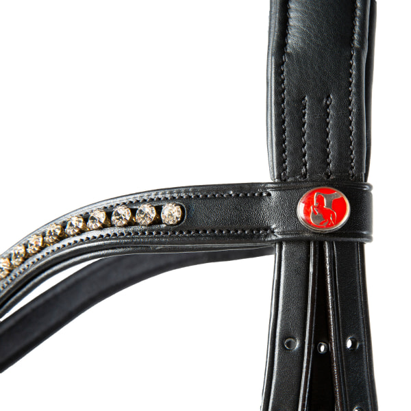 Kieffer Ultrasoft Sue Leather Horse Snaffle Träns Helsvart Black Full