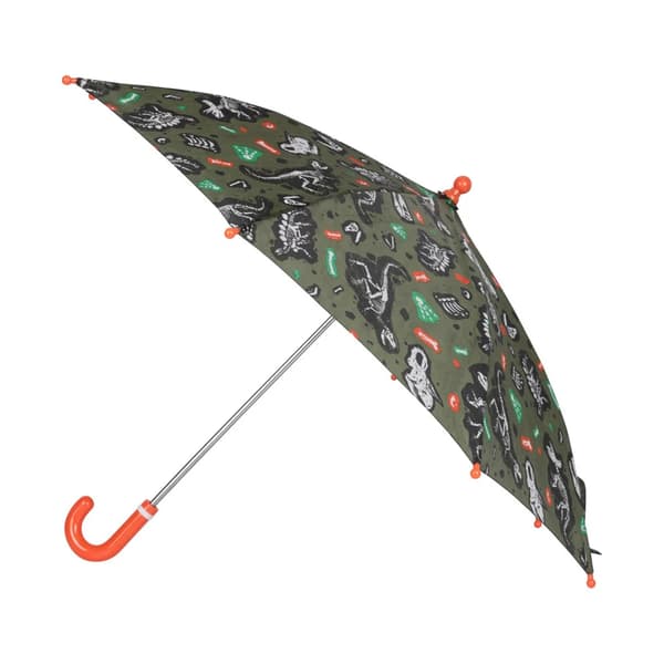 Mountain Warehouse Barn/Barn Dinosaur Skelett Hopfällbart Paraply Dark Green One Size