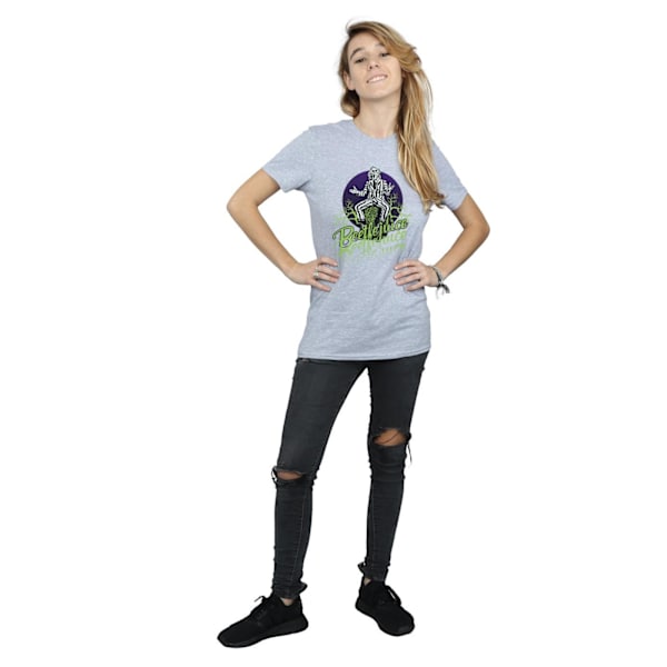 Beetlejuice Dam/Damer Blekt Pose Bomull Pojkvän T-shirt X Sports Grey XL