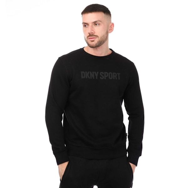 DKNY Herr Tonal Logo Crew Neck Sweatshirt M Svart Black M