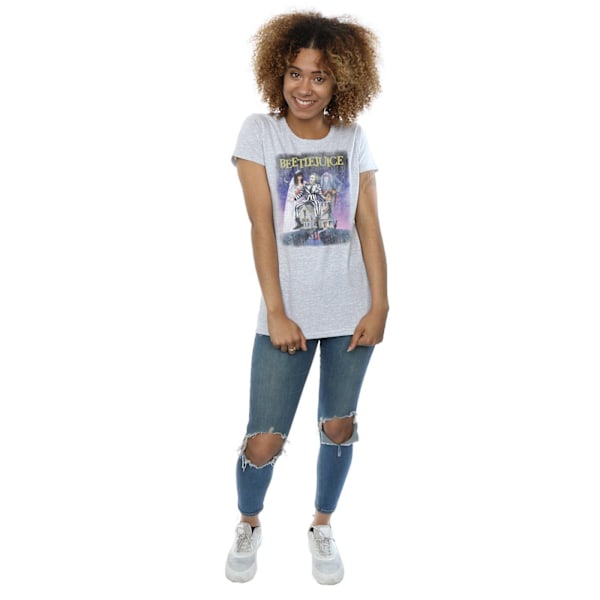 Beetlejuice Dam/Dam Distressed Poster Bomull T-shirt XL S Sports Grey XL