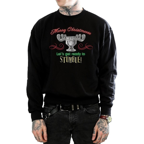National Lampoon's Christmas Vacation Herr Moose Head Sweatshirt Black L
