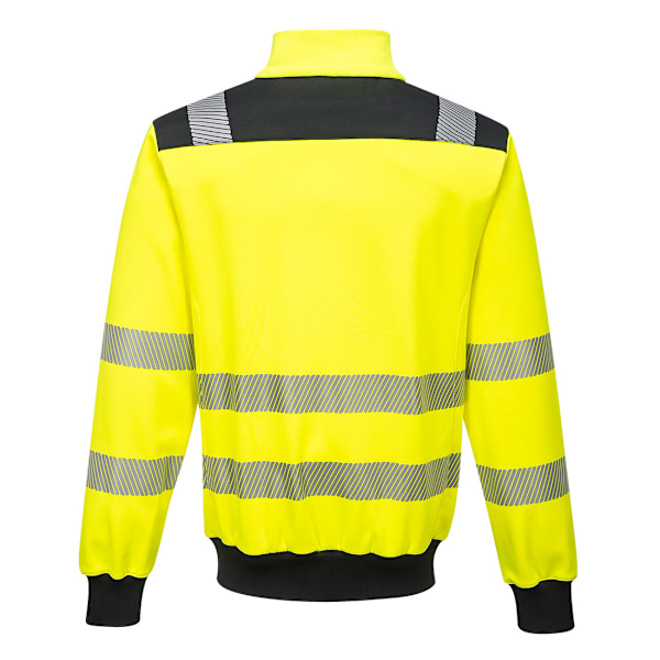Portwest Herr PW3 Hi-Vis Full Zip Sweatshirt 4XL Gul/Svart Yellow/Black 4XL