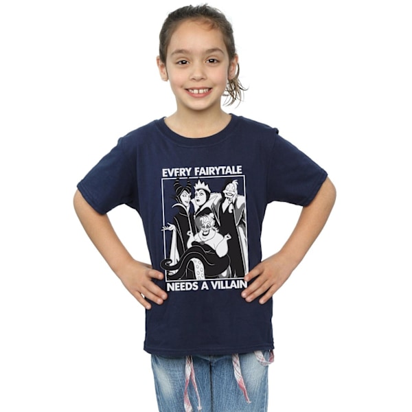 Disney Girls Every Fairy Tale Needs A Villain Bomull T-shirt 12 Navy Blue 12-13 Years