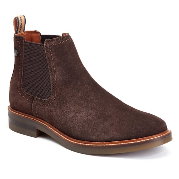 Base London Portland Chelsea Boots i Läder för Män, Storlek 46 (12 UK), Bränd Brun Burnt Brown 12 UK