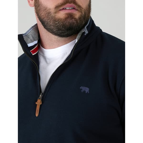 Duke Herr D555 Russel Broderad Logotyp Fleece Kingsize Sweatshirt Navy 4XL