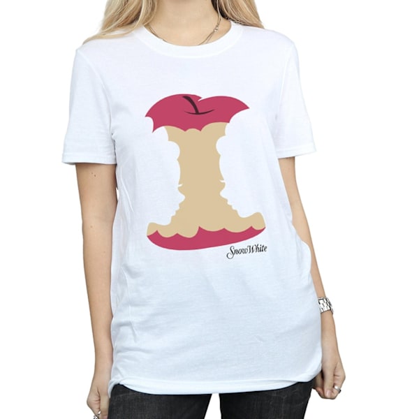 Disney Princess Dam/Damer Snövit Silhuett Bomull Pojkvän T-shirt White S