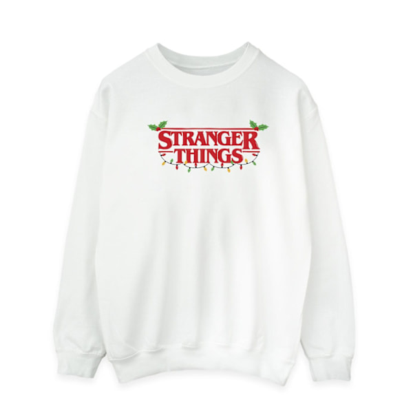 Netflix Stranger Things Julbelysning Sweatshirt M Vit White M