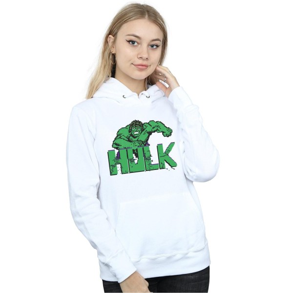 Marvel Dam/Dam Hulk Pixelated Hoodie M Vit White M