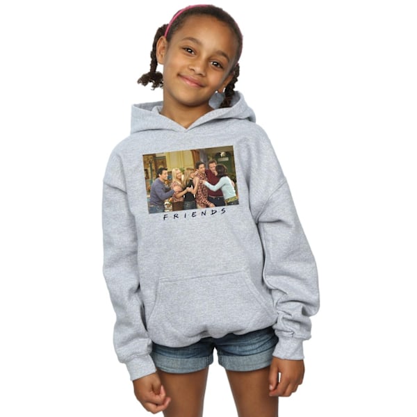 Friends Girls Group Photo Apartment Hoodie 5-6 år Sport Grå Sports Grey 5-6 Years