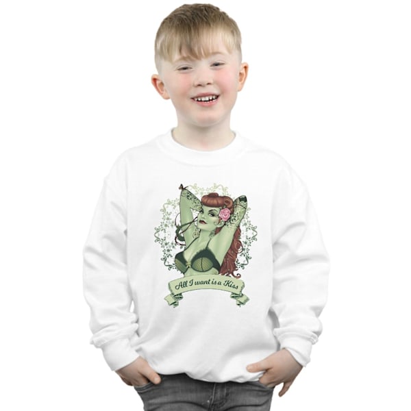 DC Comics Boys Poison Ivy All I want Is A Kiss Sweatshirt 5-6 år White 5-6 Years