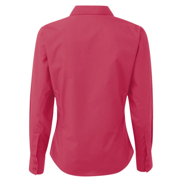 Premier Dam/Kvinnor Poplin Långärmad Blus 24 Hot Pink Hot Pink 24