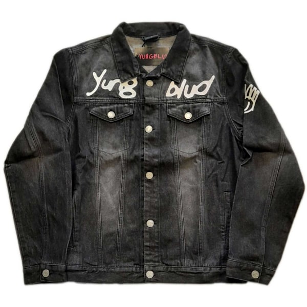Yungblud Unisex Vuxen Be Fooking Happy Denimjacka XL Svart De Black Denim XL