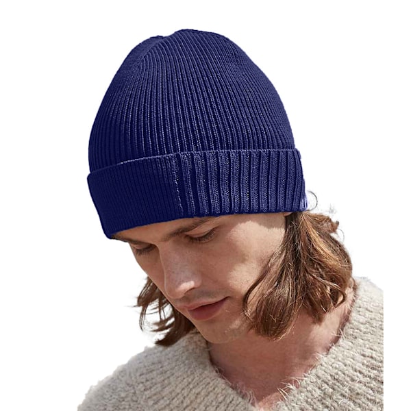 Beechfield Unisex Vuxen Ekologisk Bomull Engineered Patch Beanie Oxford Navy One Size