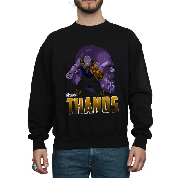 Marvel Mens Avengers Infinity War Thanos Character Sweatshirt 3 Black 3XL