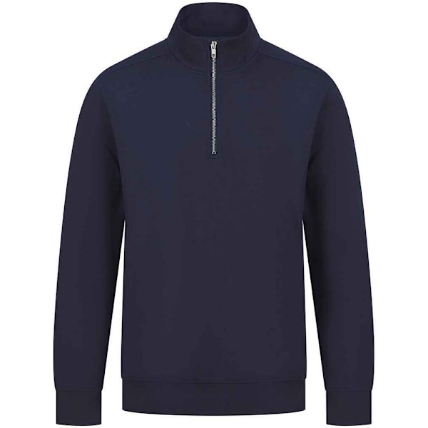 Henbury Unisex Vuxen Hållbar Kvarts Dragkedja Sweatshirt L Marinblå Navy L