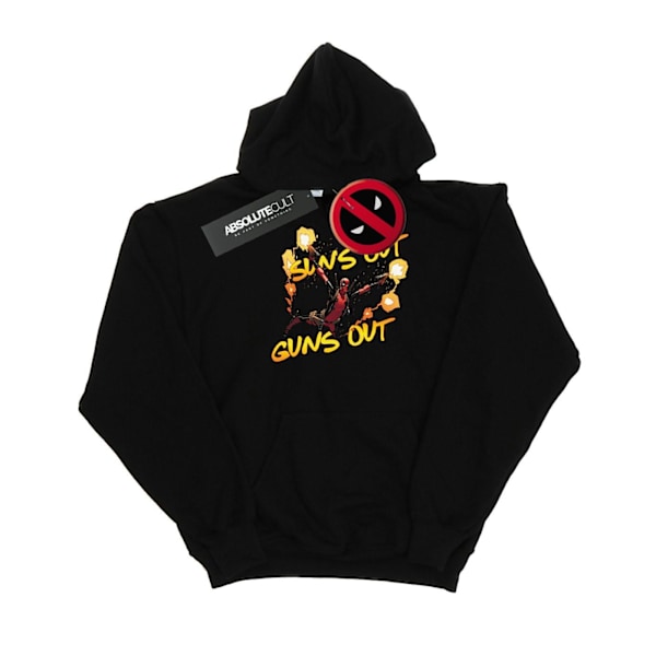 Marvel Deadpool Sun's Out Guns Out Hoodie L Svart Black L