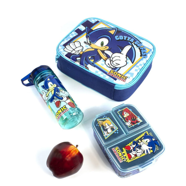 Sonic The Hedgehog Gotta Go Fast Lunchpåse och flaska One Size Blue/White One Size