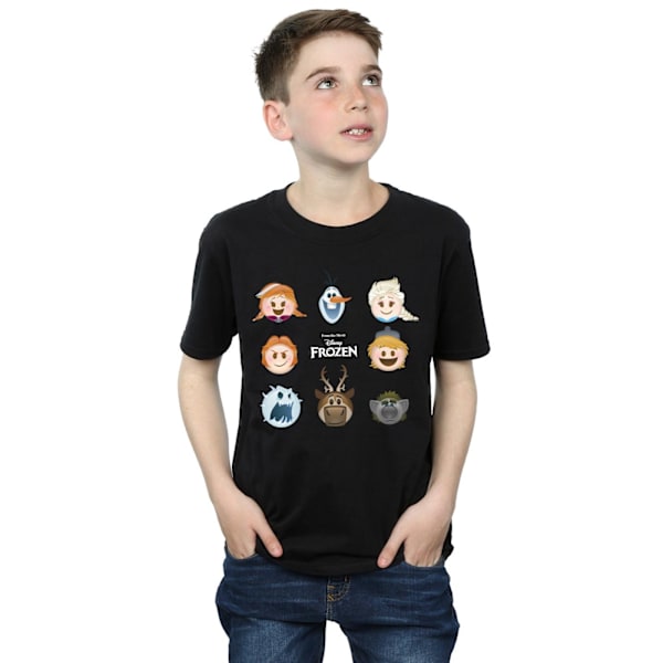 Frozen Boys Head Bomull T-shirt 9-11 år Svart Black 9-11 Years