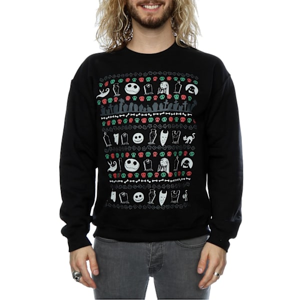 Disney Herr Nightmare Before Christmas Festliga Ikoner Sweatshirt Black 3XL