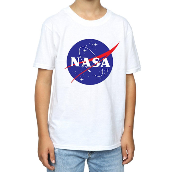 NASA Pojkar Insignia Logotyp Bomulls T-shirt 12-13 År Vit White 12-13 Years